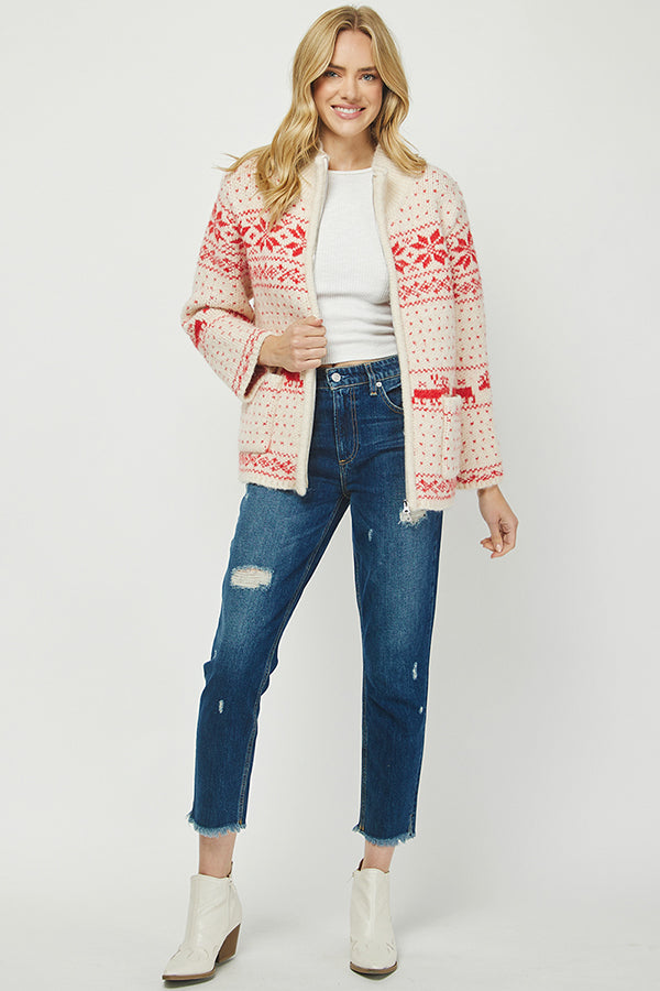 Holiday Cozy Knit Jacket - YW6036KJ