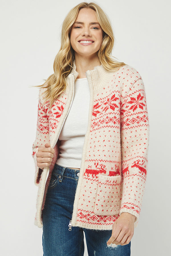 Holiday Cozy Knit Jacket - YW6036KJ