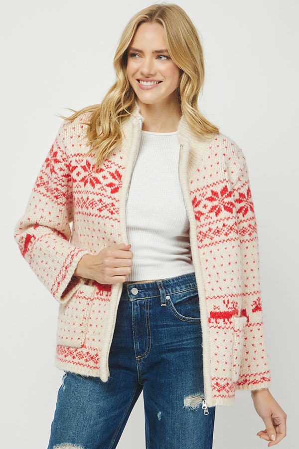 Holiday Cozy Knit Jacket - YW6036KJ