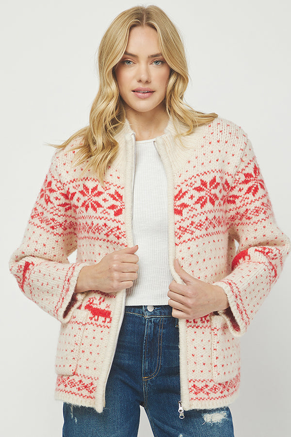 Holiday Cozy Knit Jacket - YW6036KJ