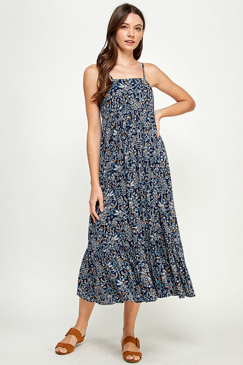 Yura Bohemian Paisley Maxi Dress - YD1182BJ